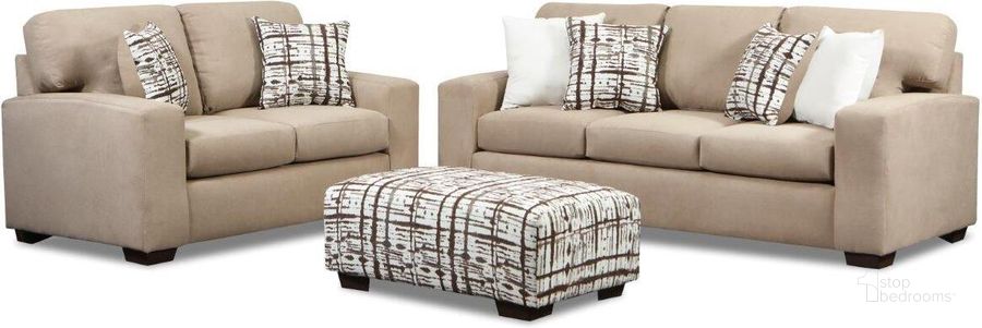 Hailey 2 Piece Sofa And Loveseat Set In Taupe - 1StopBedrooms