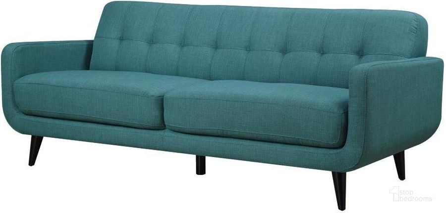 The appearance of Hailey Teal Sofa designed by Picket House in the modern / contemporary interior design. This blue piece of furniture  was selected by 1StopBedrooms from Hailey Collection to add a touch of cosiness and style into your home. Sku: UHD087300NP. Material: Wood. Product Type: Sofa. Image1