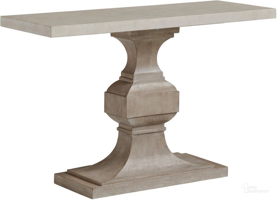 The appearance of Halifax Way Gray Console Table 0qb24377583 designed by Luxury Loft in the modern / contemporary interior design. This gray piece of furniture  was selected by 1StopBedrooms from Halifax Way Collection to add a touch of cosiness and style into your home. Sku: 01-0926-967C. Product Type: Console. Image1