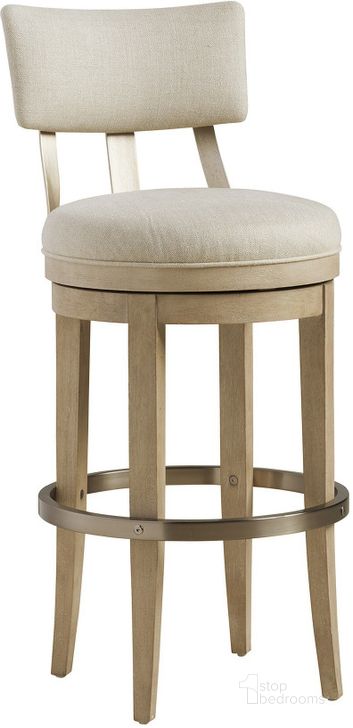 The appearance of Halifax Way White Barstool 0qb24377569 designed by Luxury Loft in the transitional interior design. This white piece of furniture  was selected by 1StopBedrooms from Halifax Way Collection to add a touch of cosiness and style into your home. Sku: 01-0926-896-01. Product Type: Barstool. Image1