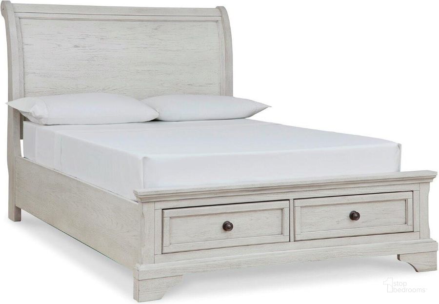 The appearance of Hallersville Antique White Full Storage Bed designed by Isaac Tahari in the transitional interior design. This antique white piece of furniture  was selected by 1StopBedrooms from Hallersville Collection to add a touch of cosiness and style into your home. Sku: B742-183;B742-84S;B742-87. Bed Type: Storage Bed. Material: Wood. Product Type: Storage Bed. Bed Size: Full. Image1