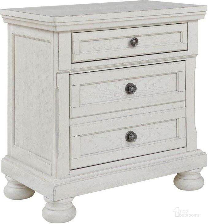 The appearance of Hallersville Antique White Nightstand 0qd24373346 designed by Isaac Tahari in the transitional interior design. This antique white piece of furniture  was selected by 1StopBedrooms from Hallersville Collection to add a touch of cosiness and style into your home. Sku: B742-92. Material: Wood. Product Type: Nightstand. Image1