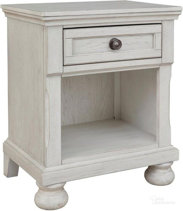 The appearance of Hallersville Antique White Nightstand 0qd24438296 designed by Isaac Tahari in the transitional interior design. This antique white piece of furniture  was selected by 1StopBedrooms from Hallersville Collection to add a touch of cosiness and style into your home. Sku: B742-91. Material: Wood. Product Type: Nightstand. Image1