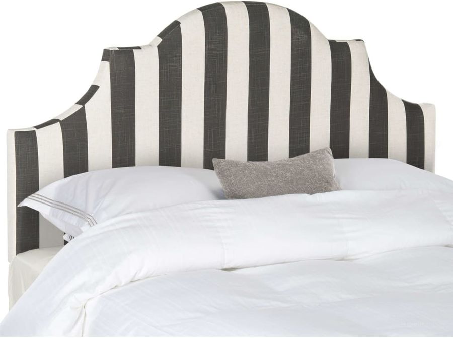 The appearance of Hallmar Black and White Stripe Full Headboard designed by Safavieh in the modern / contemporary interior design. This black piece of furniture  was selected by 1StopBedrooms from Hallmar Collection to add a touch of cosiness and style into your home. Sku: MCR4679K. Product Type: Headboard. Bed Size: Full. Image1
