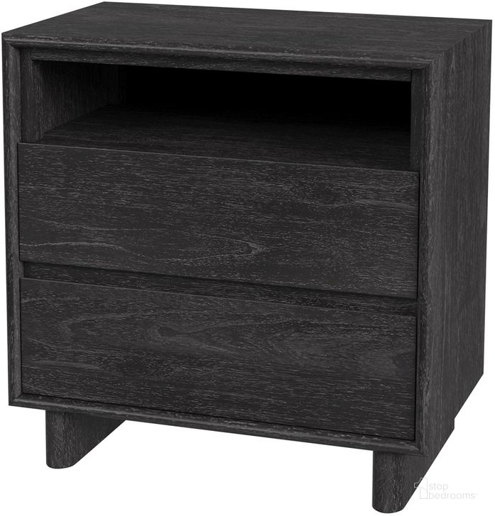 The appearance of Halmstad Wood Panel 2 Drawer Nightstand In Black designed by Butler Specialty Company in the transitional interior design. This black piece of furniture  was selected by 1StopBedrooms from Halmstad Collection to add a touch of cosiness and style into your home. Sku: 5768432. Material: Wood. Product Type: Nightstand. Image1
