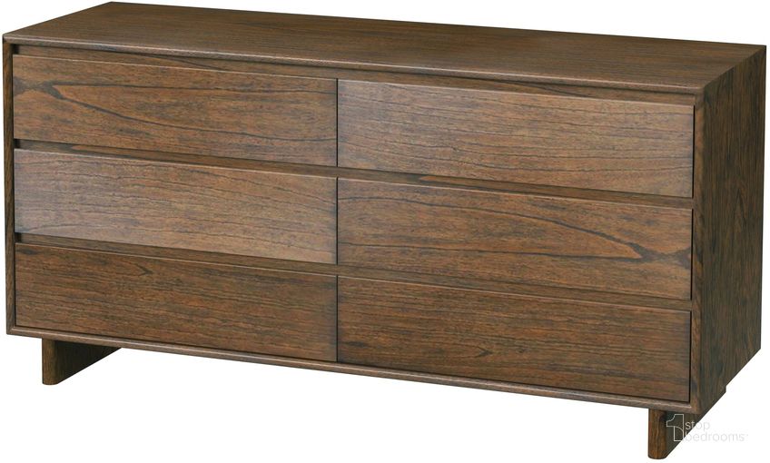 The appearance of Halmstad Wood Panel 6 Drawer Dresser In Brown designed by Butler Specialty Company in the transitional interior design. This brown piece of furniture  was selected by 1StopBedrooms from Halmstad Collection to add a touch of cosiness and style into your home. Sku: 5766188. Material: Wood. Product Type: Dresser. Image1