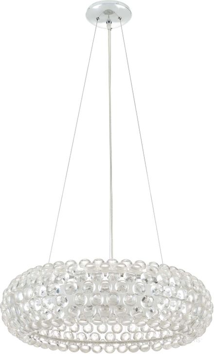 The appearance of Halo Clear 25 Inch Pendant Chandelier designed by Modway in the modern / contemporary interior design. This clear piece of furniture  was selected by 1StopBedrooms from Halo Collection to add a touch of cosiness and style into your home. Sku: EEI-2909. Product Type: Chandelier. Material: Acrylic. Image1