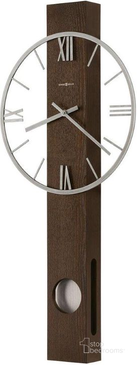 The appearance of Halo Wall Clock designed by Howard Miller in the modern / contemporary interior design. This dark brown piece of furniture  was selected by 1StopBedrooms from Halo Collection to add a touch of cosiness and style into your home. Sku: 625763. Product Type: Wall Clock. Image1