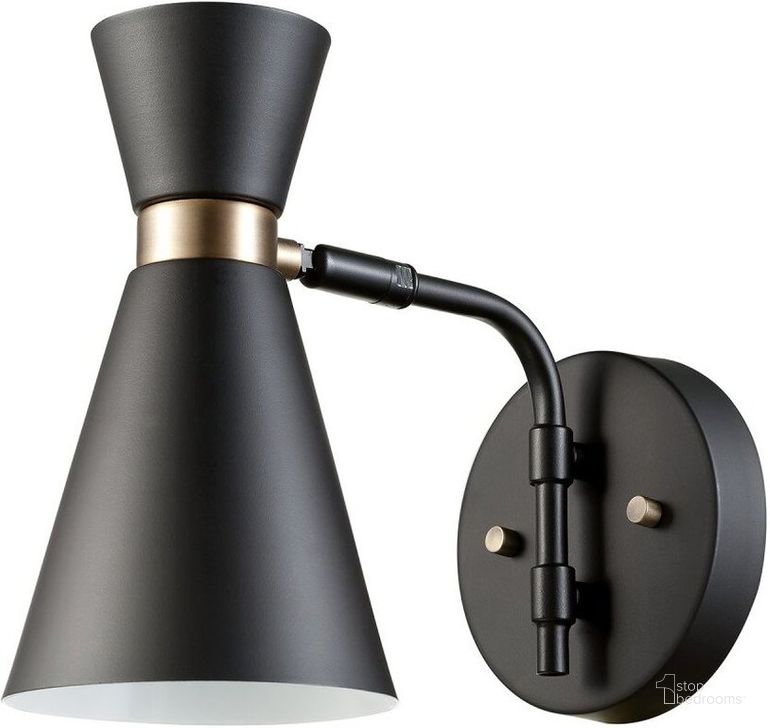 The appearance of Halycon 6 Inch Black Wall Sconce designed by Elegant Lighting in the transitional interior design. This black piece of furniture  was selected by 1StopBedrooms from Halycon Collection to add a touch of cosiness and style into your home. Sku: LD2353BK. Product Type: Wall Sconce. Material: Iron. Image1