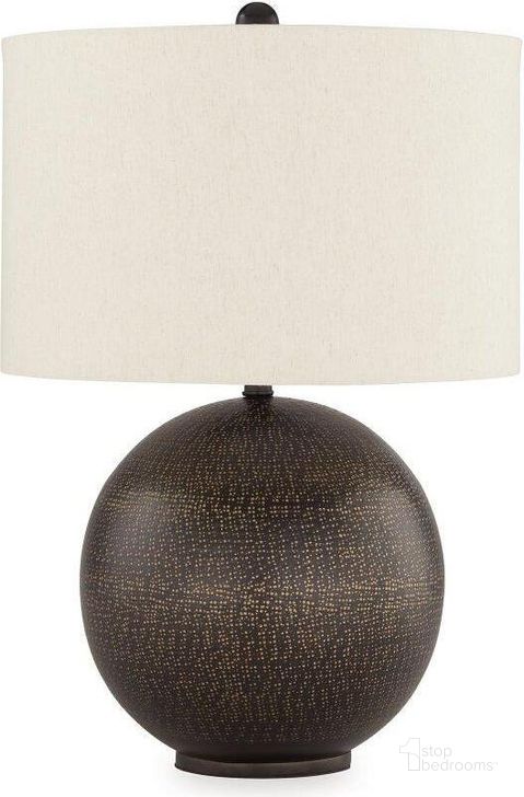 The appearance of Hambell Table Lamp In Black and Gold designed by Signature Design by Ashley in the transitional interior design. This black/gold piece of furniture  was selected by 1StopBedrooms from Hambell Collection to add a touch of cosiness and style into your home. Sku: L207434. Material: Metal. Product Type: Table Lamp. Image1