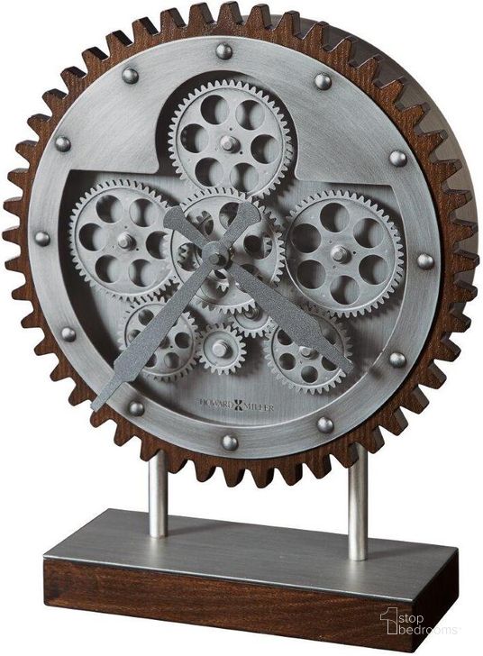 The appearance of Hamish Mantel Clock In Antique Silver designed by Howard Miller in the industrial interior design. This metal piece of furniture  was selected by 1StopBedrooms from Hamish Collection to add a touch of cosiness and style into your home. Sku: 635249. Product Type: Clock. Image1