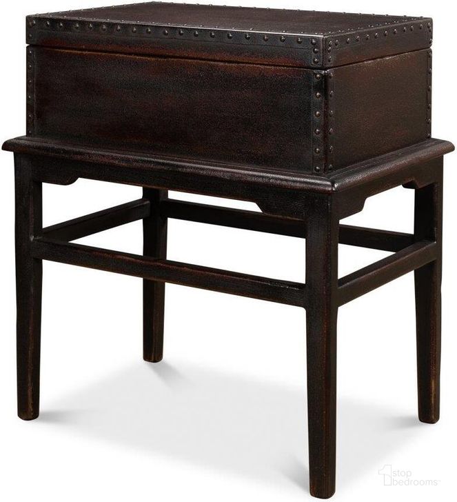 The appearance of Hampton Black Box On Stand designed by Sarreid in the country / farmhouse interior design. This black piece of furniture  was selected by 1StopBedrooms from Hampton Collection to add a touch of cosiness and style into your home. Sku: 30021. Product Type: Decorative Accessory. Image1