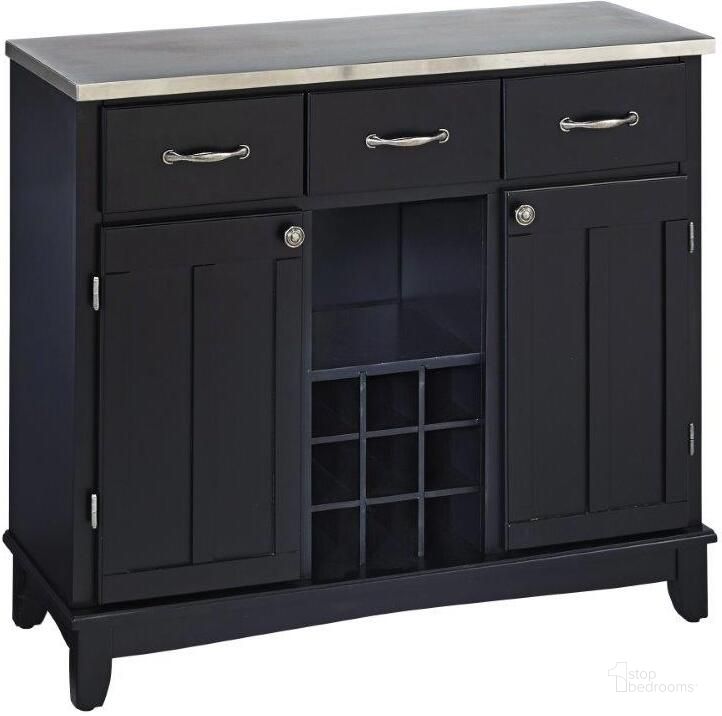 The appearance of Hampton Black Buffet 5100-0043 designed by Homestyles in the traditional interior design. This black and white piece of furniture  was selected by 1StopBedrooms from Hampton Collection to add a touch of cosiness and style into your home. Sku: 5100-102;5100-004. Material: Wood. Product Type: Buffet. Image1