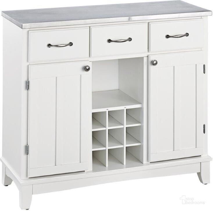 The appearance of Hampton Off White Buffet 5100-0023 designed by Homestyles in the traditional interior design. This off white piece of furniture  was selected by 1StopBedrooms from Hampton Collection to add a touch of cosiness and style into your home. Sku: 5100-002;5100-102. Material: Wood. Product Type: Buffet. Image1