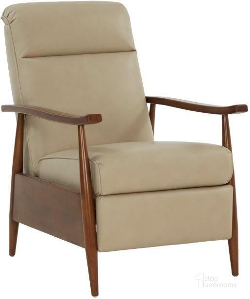 The appearance of Hampton Push Thru The Arms Recliner In Shoreham Cream designed by BarcaLounger in the modern / contemporary interior design. This cream piece of furniture  was selected by 1StopBedrooms from Hampton Collection to add a touch of cosiness and style into your home. Sku: 71158570081. Material: Leather. Product Type: Recliner. Image1