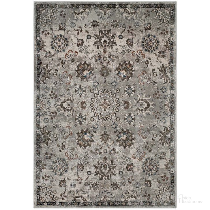The appearance of Hana Distressed Vintage Floral Lattice 5X8 Area Rug In Silver designed by Modway in the rustic / southwestern interior design. This silver piece of furniture  was selected by 1StopBedrooms from Hana Collection to add a touch of cosiness and style into your home. Sku: R-1107A-58. Material: Polypropylene. Product Type: Area Rugs. Image1
