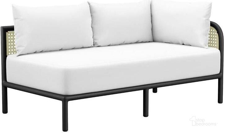 The appearance of Hanalei Ivory White Outdoor Patio Right-Arm Loveseat designed by Modway in the modern / contemporary interior design. This ivory white piece of furniture  was selected by 1StopBedrooms from Hanalei Collection to add a touch of cosiness and style into your home. Sku: EEI-5030-IVO-WHI. Material: Aluminium. Product Type: Outdoor Loveseat. Image1