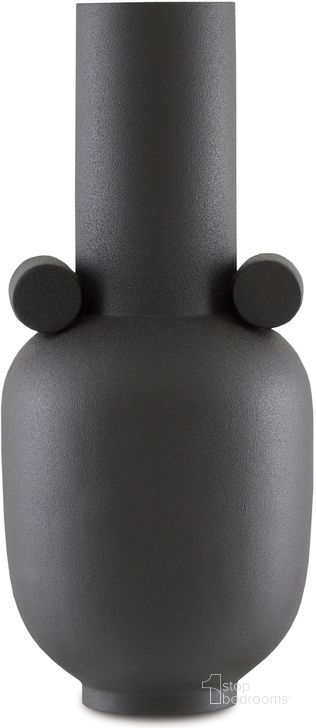 The appearance of Happy 40 Long Black Vase designed by Currey & Company in the modern / contemporary interior design. This black piece of furniture  was selected by 1StopBedrooms from Happy 40 Collection to add a touch of cosiness and style into your home. Sku: 1200-0401. Material: Ceramic. Product Type: Vase. Image1