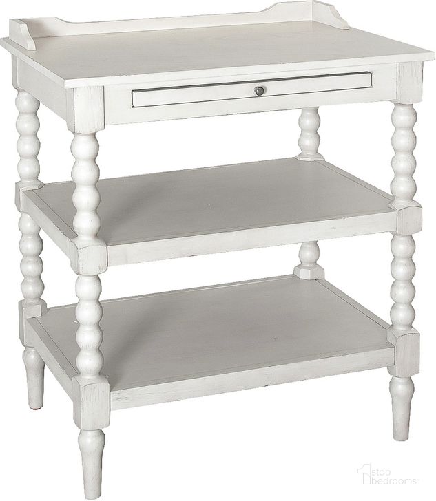 The appearance of Harbor View Accent Table In White designed by Liberty in the country / farmhouse interior design. This white piece of furniture  was selected by 1StopBedrooms from Harbor View Collection to add a touch of cosiness and style into your home. Sku: 631-BR62. Product Type: Accent Table. Material: Poplar. Image1