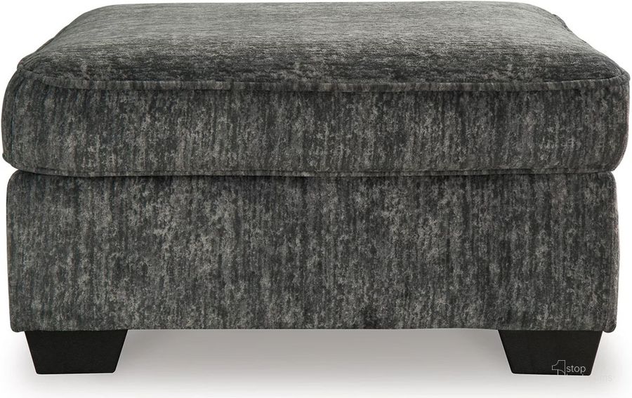 The appearance of Harbowich Gunmetal Ottoman 0qd24534352 designed by Luxe Linea in the modern / contemporary interior design. This gunmetal piece of furniture  was selected by 1StopBedrooms from Harbowich Collection to add a touch of cosiness and style into your home. Sku: 5050408. Material: Fabric. Product Type: Ottoman. Image1