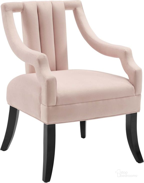 The appearance of Harken Pink Performance Velvet Accent Chair designed by Modway in the modern / contemporary interior design. This pink piece of furniture  was selected by 1StopBedrooms from Harken Collection to add a touch of cosiness and style into your home. Sku: EEI-3458-PNK. Material: Wood. Product Type: Accent Chair. Image1