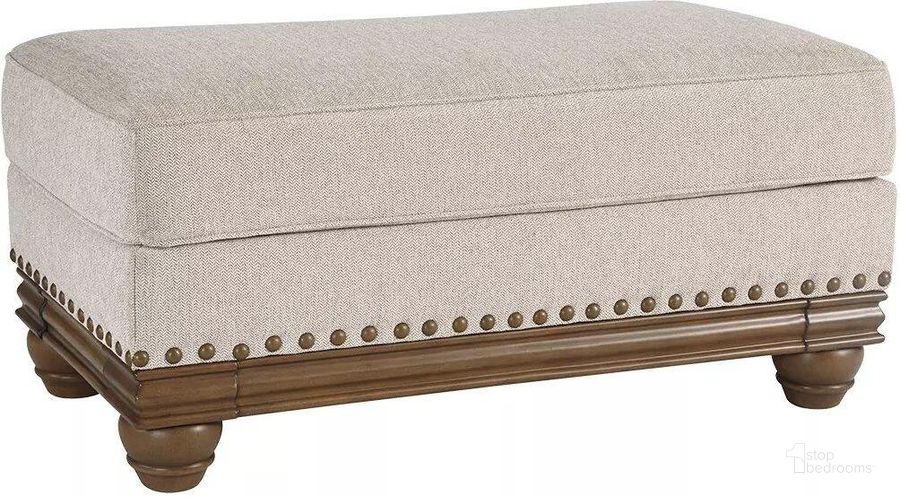 The appearance of Harleson Ottoman In Wheat designed by Signature Design by Ashley in the traditional interior design. This wheat piece of furniture  was selected by 1StopBedrooms from Harleson Collection to add a touch of cosiness and style into your home. Sku: 1510414. Material: Fabric. Product Type: Ottoman. Image1