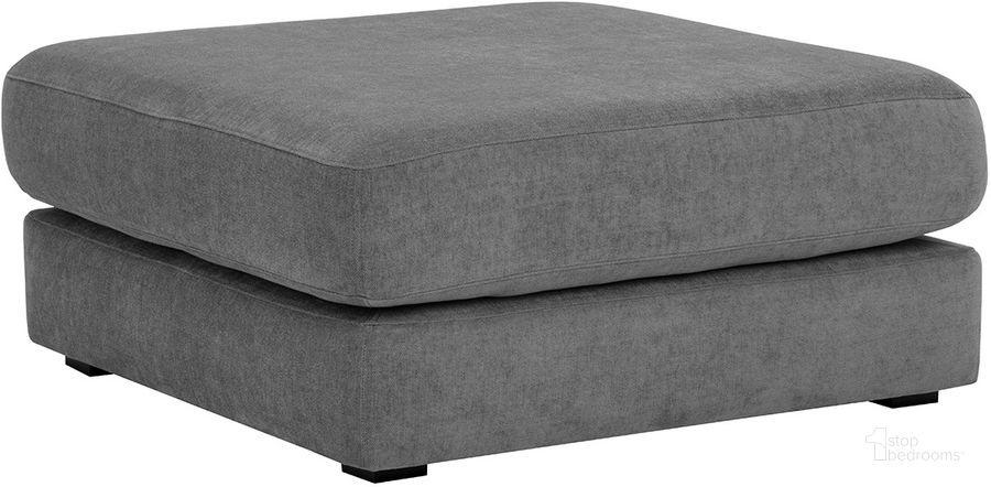 The appearance of Harmony Modular Ottoman In Danny Dark Grey designed by Sunpan in the modern / contemporary interior design. This dark grey piece of furniture  was selected by 1StopBedrooms from Harmony Collection to add a touch of cosiness and style into your home. Sku: 107902. Material: Fabric. Product Type: Ottoman. Image1