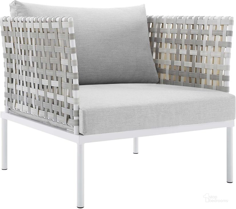 The appearance of Harmony Sunbrella Basket Weave Outdoor Patio Aluminum Arm Chair In Taupe and Grey designed by Modway in the modern / contemporary interior design. This taupe and grey piece of furniture  was selected by 1StopBedrooms from Harmony Collection to add a touch of cosiness and style into your home. Sku: EEI-4541-TAU-GRY. Material: Polyester. Product Type: Arm Chair. Image1