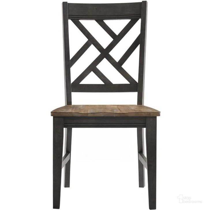 The appearance of Harper Brushed Brown And Pecan Lattice Back Side Chair designed by Intercon in the transitional interior design. This black and brown piece of furniture  was selected by 1StopBedrooms from Harper Collection to add a touch of cosiness and style into your home. Sku: HP-CH-385W-BBP-RTA. Product Type: Side Chair. Image1