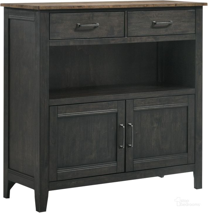 The appearance of Harper Brushed Brown And Pecan Sideboard designed by Intercon in the transitional interior design. This black and brown piece of furniture  was selected by 1StopBedrooms from Harper Collection to add a touch of cosiness and style into your home. Sku: HP-CA-4846-BBP-C. Product Type: Sideboard. Image1