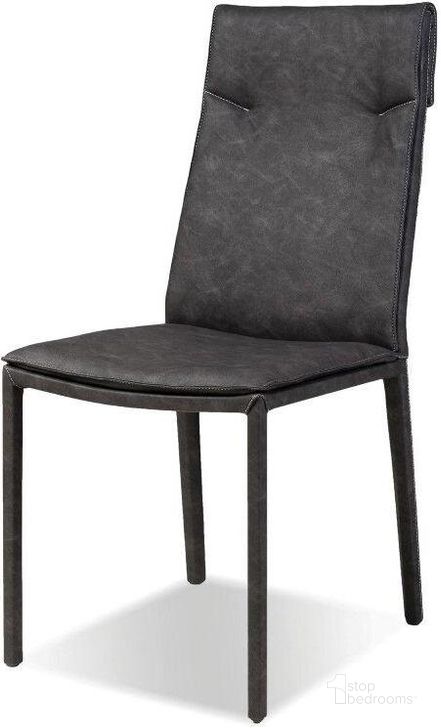 The appearance of Harris Gray Leatherette Dining Chair - Set of 2 designed by Mobital in the modern / contemporary interior design. This gray piece of furniture  was selected by 1StopBedrooms from Harris Collection to add a touch of cosiness and style into your home. Sku: DCH-HARR-GREY-. Material: Leather. Product Type: Dining Chair.