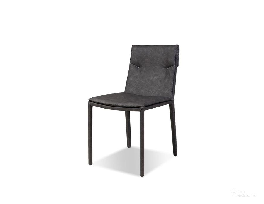 The appearance of Harris Grey Leatherette Low Dining Chair Set of 2 designed by Mobital in the modern / contemporary interior design. This grey piece of furniture  was selected by 1StopBedrooms from Harris Collection to add a touch of cosiness and style into your home. Sku: DCH-HARR-GREY-LOW. Product Type: Dining Chair. Material: Iron. Image1