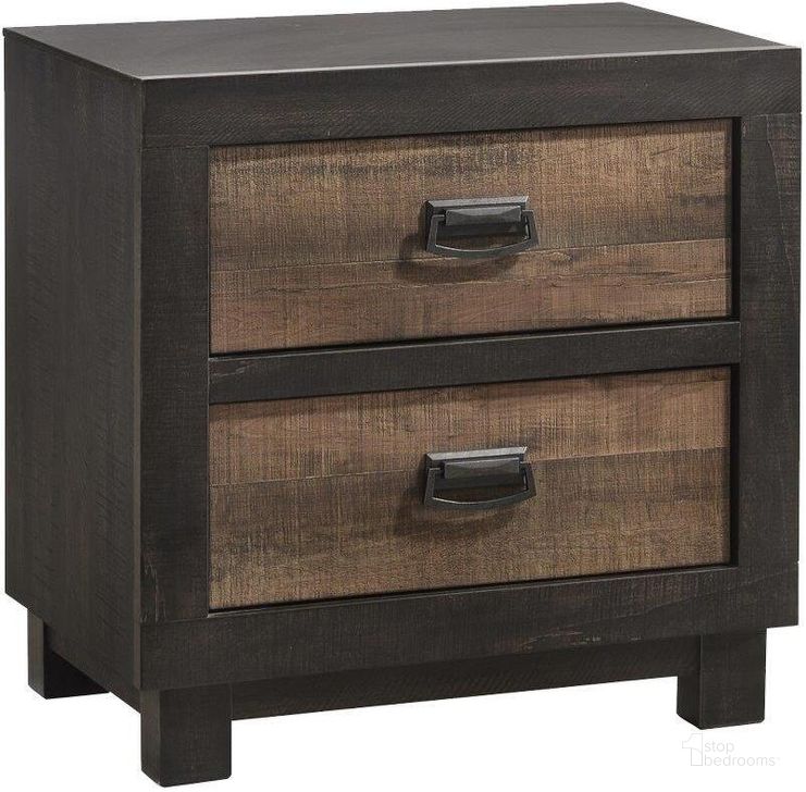 The appearance of Harrison Walnut 2 Drawer Nightstand designed by Picket House in the transitional interior design. This brown piece of furniture  was selected by 1StopBedrooms from Harrison Collection to add a touch of cosiness and style into your home. Sku: HG100NS. Product Type: Nightstand. Material: MDF. Image1
