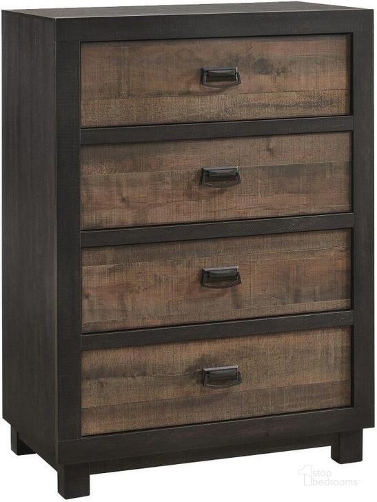 The appearance of Harrison Walnut 4 Drawer Chest designed by Picket House in the transitional interior design. This brown piece of furniture  was selected by 1StopBedrooms from Harrison Collection to add a touch of cosiness and style into your home. Sku: HG100CH. Product Type: Chest. Material: MDF. Image1