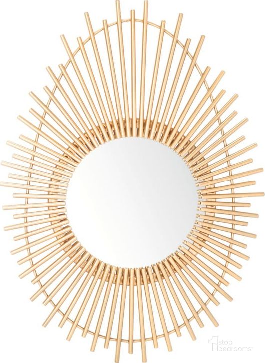 The appearance of Harson Gold Mirror designed by Safavieh in the glam interior design. This gold piece of furniture  was selected by 1StopBedrooms from Safavieh MRR Collection to add a touch of cosiness and style into your home. Sku: MRR3021A. Product Type: Mirror. Material: Iron. Image1