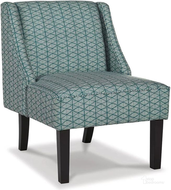 The appearance of Hartley Bay Teal/Cream Accent Chair designed by FineForm in the modern / contemporary interior design. This teal/cream piece of furniture  was selected by 1StopBedrooms from Hartley Bay Collection to add a touch of cosiness and style into your home. Sku: A3000137. Material: Fabric. Product Type: Accent Chair. Image1