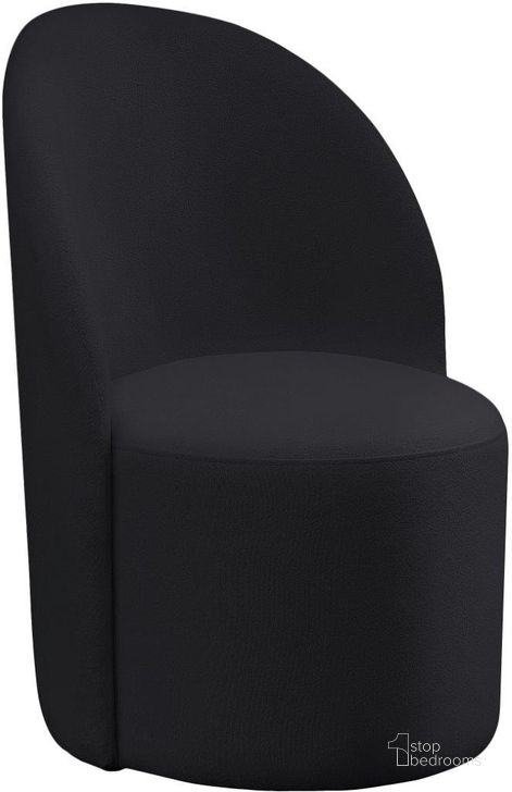 The appearance of Hautely Black Boucle Fabric Accent Chair designed by Meridian in the modern / contemporary interior design. This black piece of furniture  was selected by 1StopBedrooms from Hautely Collection to add a touch of cosiness and style into your home. Sku: 528Black. Material: Wood. Product Type: Accent Chair. Image1