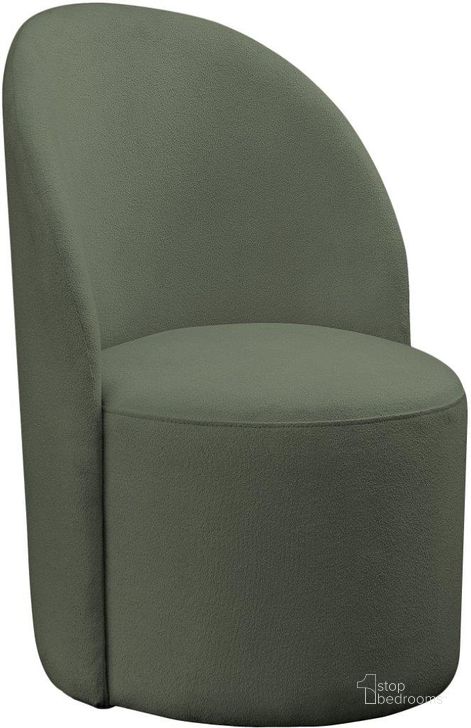 The appearance of Hautely Green Boucle Fabric Accent Chair designed by Meridian in the modern / contemporary interior design. This green piece of furniture  was selected by 1StopBedrooms from Hautely Collection to add a touch of cosiness and style into your home. Sku: 528Green. Material: Wood. Product Type: Accent Chair. Image1