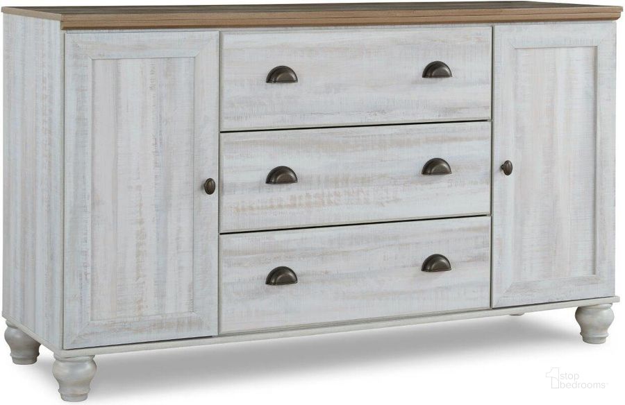 The appearance of Haven Bay Two Tone Dresser designed by Signature Design by Ashley in the traditional interior design. This two-tone piece of furniture  was selected by 1StopBedrooms from Haven Bay Collection to add a touch of cosiness and style into your home. Sku: B1512-231. Material: Wood. Product Type: Dresser. Image1