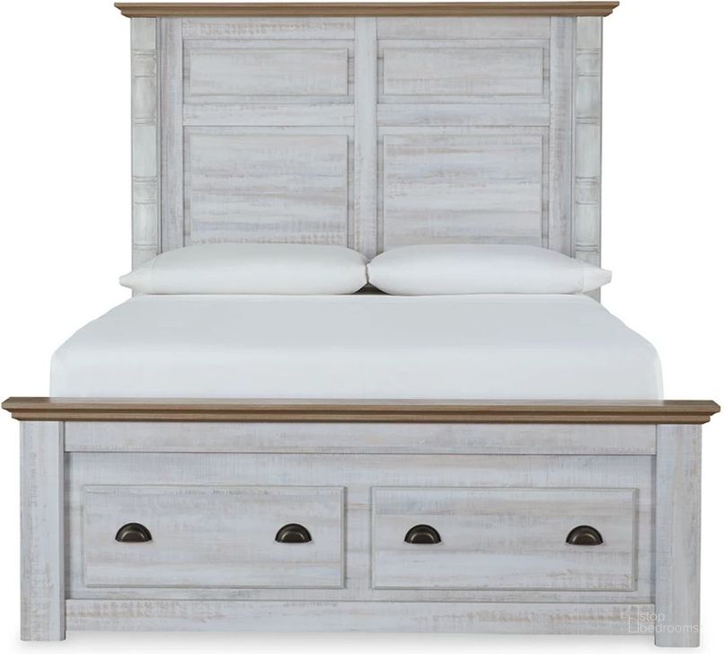 Haven Bay Two Tone Queen Storage Panel Bed by Ashley Furniture