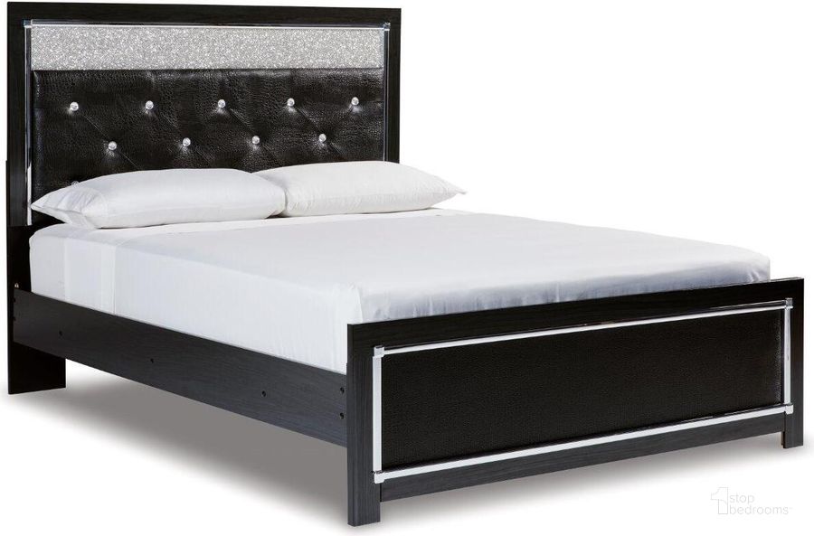The appearance of Hawksville Black Queen Panel Bed 0qd24401859 designed by Luxe Linea in the modern / contemporary interior design. This black piece of furniture  was selected by 1StopBedrooms from Hawksville Collection to add a touch of cosiness and style into your home. Sku: B1420-157;B1420-54;B1420-96. Bed Type: Panel Bed. Material: Fabric. Product Type: Panel Bed. Bed Size: Queen. Image1