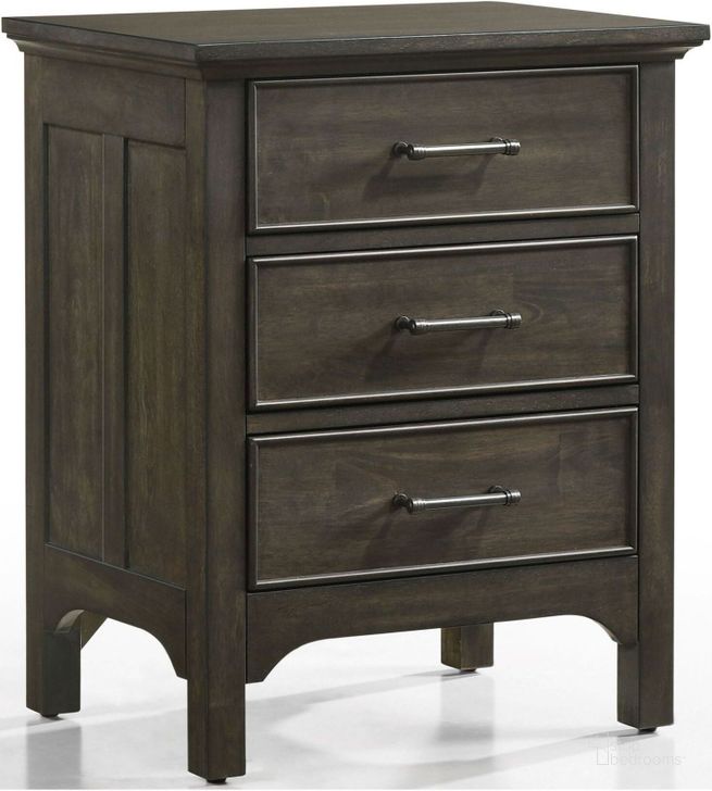 The appearance of Hawthorne Brushed Charcoal 3 Drawer Nightstand designed by Intercon in the transitional interior design. This black piece of furniture  was selected by 1StopBedrooms from Hawthorne Collection to add a touch of cosiness and style into your home. Sku: HW-BR-5303-BCL-C. Product Type: Nightstand. Image1