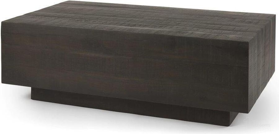 The appearance of Hayden Dark Brown Wood Rectangular Coffee Table designed by Mercana in the rustic / southwestern interior design. This dark brown piece of furniture  was selected by 1StopBedrooms from Hayden Collection to add a touch of cosiness and style into your home. Sku: 70118. Material: Wood. Product Type: Coffee Table. Image1
