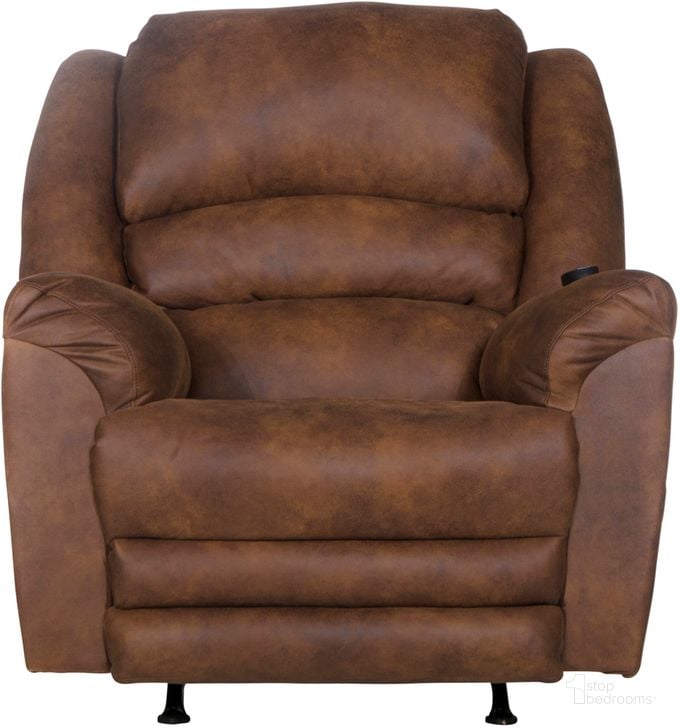 The appearance of Hayden Rocker Recliner with Heat and Massage In Auburn designed by Catnapper in the traditional interior design. This auburn piece of furniture  was selected by 1StopBedrooms from Hayden Collection to add a touch of cosiness and style into your home. Sku: 41072117659127659. Material: Fabric. Product Type: Rocker Recliner. Image1