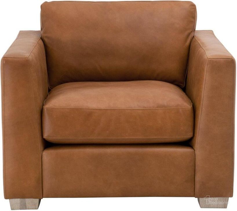 The appearance of Hayden Taper Arm Sofa Chair designed by Essentials For Living in the transitional interior design. This brown piece of furniture  was selected by 1StopBedrooms from Stitch & Hand Collection to add a touch of cosiness and style into your home. Sku: 6600-1.WHBRN/NG. Material: Leather. Product Type: Sofa Chair. Image1