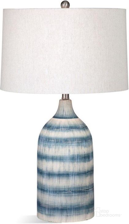 The appearance of Hayes Blue Table Lamp designed by Bassett Mirror Company in the coastal interior design. This blue piece of furniture  was selected by 1StopBedrooms from Hayes Collection to add a touch of cosiness and style into your home. Sku: L3923TEC. Product Type: Table Lamp.