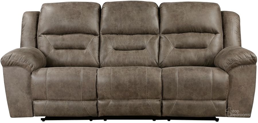The appearance of Hazen Double Reclining Sofa In Brown designed by Homelegance in the modern / contemporary interior design. This brown piece of furniture  was selected by 1StopBedrooms from Hazen Collection to add a touch of cosiness and style into your home. Sku: 8538BR-3. Material: Microfiber. Product Type: Reclining Sofa. Image1
