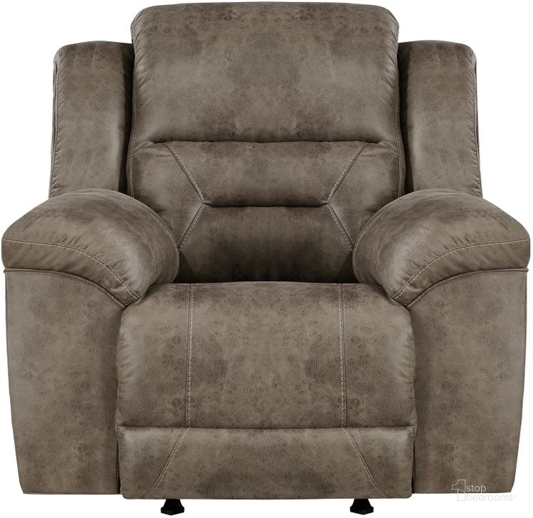 The appearance of Hazen Rocker Reclining Chair In Brown designed by Homelegance in the modern / contemporary interior design. This brown piece of furniture  was selected by 1StopBedrooms from Hazen Collection to add a touch of cosiness and style into your home. Sku: 8538BR-1. Material: Microfiber. Product Type: Reclining Chair. Image1