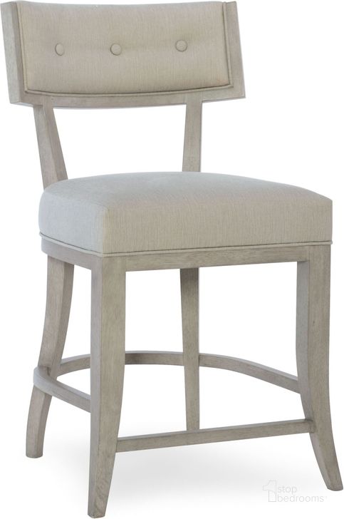 The appearance of Elixir Gray Beige Klismos Counter Stool designed by Hooker in the modern / contemporary interior design. This gray piece of furniture  was selected by 1StopBedrooms from Elixir Collection to add a touch of cosiness and style into your home. Sku: 5990-25350-LTWD. Material: Wood. Product Type: Barstool.