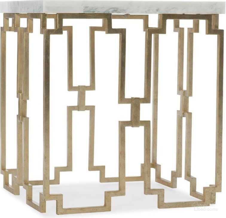 The appearance of Evermore Gold End Table designed by Hooker in the modern / contemporary interior design. This gold piece of furniture  was selected by 1StopBedrooms from Evermore Collection to add a touch of cosiness and style into your home. Sku: 1687-80113-00. Material: Metal. Product Type: End Table.